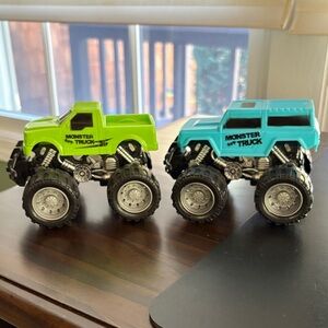 Monster Truck Duo - Green and Blue